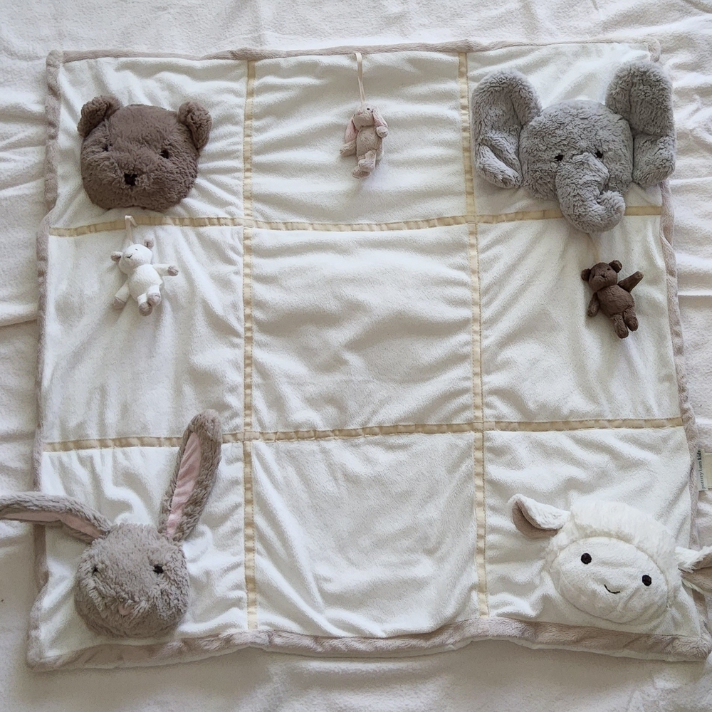 Pottery Barn Kids Animal Plush Playmat   33" square